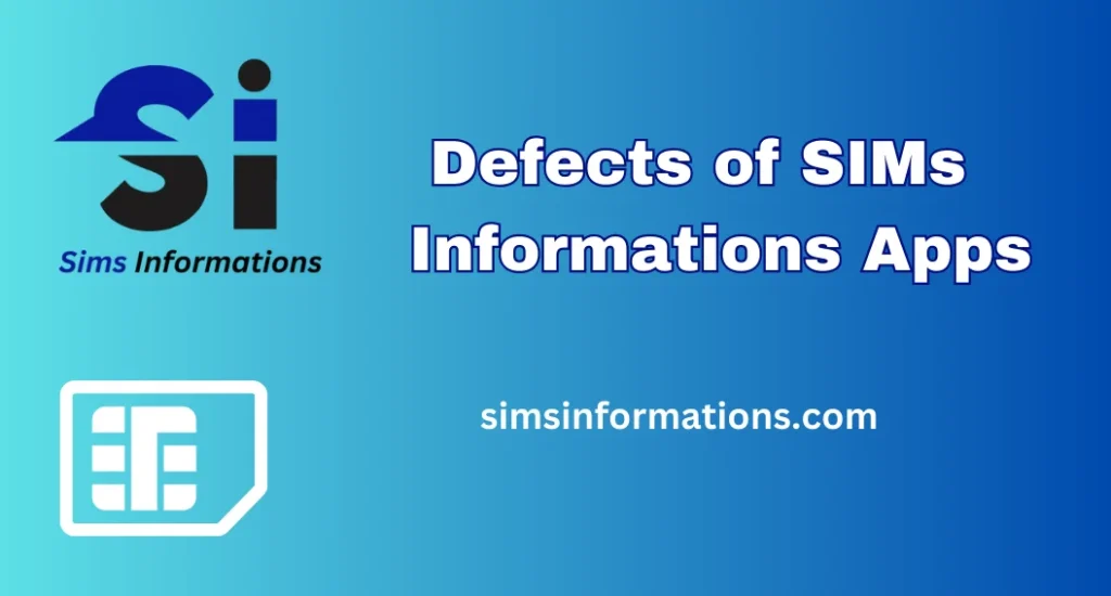 Understanding the Defects of SIMs Informations Apps